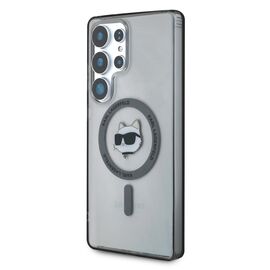 Karl Lagerfeld Button Choupette Head Printed Logo MagSafe Samsung Galaxy S25 Ultra case black | Techbox