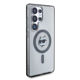 Karl Lagerfeld Button Choupette Head Printed Logo MagSafe Samsung Galaxy S25 Ultra case black | Techbox