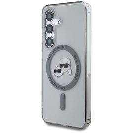 Karl Lagerfeld Button Karl &amp; Choupette Heads Printed Logo MagSafe Samsung Galaxy S25 case black | Techbox