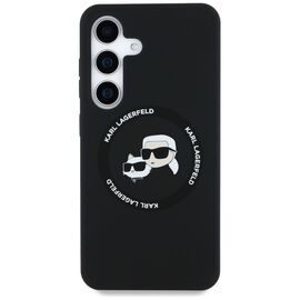Karl Lagerfeld Silicone Double Heads And Circle MagSafe Samsung Galaxy S25 case black - Samsung Cases - Cases - Techbox