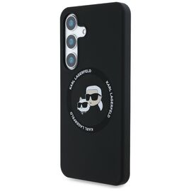 Karl Lagerfeld Silicone Double Heads And Circle MagSafe Samsung Galaxy S25 Plus case black | Techbox