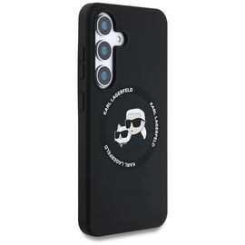 Karl Lagerfeld Silicone Double Heads And Circle MagSafe Samsung Galaxy S25 Plus case black | Techbox