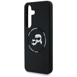 Karl Lagerfeld Silicone Double Heads And Circle MagSafe Samsung Galaxy S25 Plus case black | Techbox