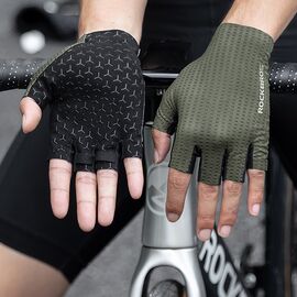 Rockbros Breathable Short Finger Cycling Gloves Size: XL - Green | Techbox