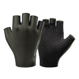 Rockbros Breathable Short Finger Cycling Gloves, Size: XXL - Green | Techbox