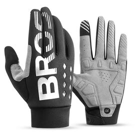 Rockbros cycling gloves, insulated, long, size: M - black and gray | Techbox
