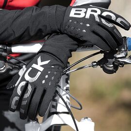 Rockbros cycling gloves, insulated, long, size: M - black and gray | Techbox