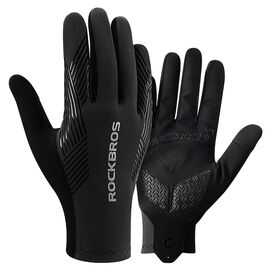 Rockbros cycling gloves spring/summer/autumn, full, size: XXL - black | Techbox
