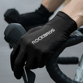 Rockbros cycling gloves spring/summer/autumn, full, size: XXL - black | Techbox