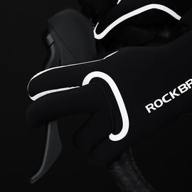 Rockbros full waterproof cycling gloves, size: S/M - black | Techbox