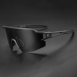 Rockbros Polarized Cycling Glasses with UV Protection and Corrective Insert 14120008006 Gray Lenses - Black | Techbox