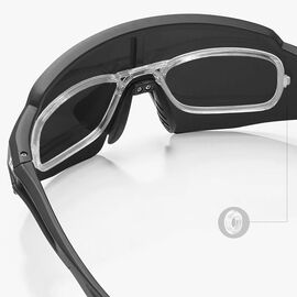 Rockbros Polarized Cycling Glasses with UV Protection and Corrective Insert 14120008006 Gray Lenses - Black | Techbox