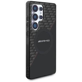 AMG Double Layer Rhombs MagSafe Case for Samsung Galaxy S25 Ultra - Black/Red | Techbox