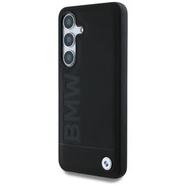BMW Leather Big Wordmark Case for Samsung Galaxy S25 - Black | Techbox