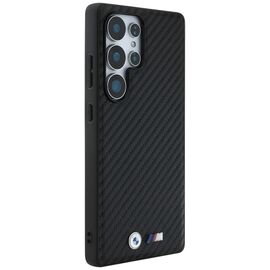 BMW Leather Carbon MagSafe Case for Samsung Galaxy S25 Ultra - Black | Techbox