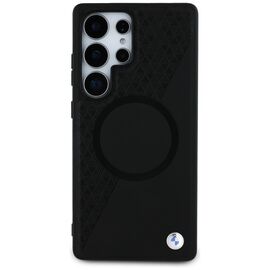 BMW Leather Half Textured MagSafe Case for Samsung Galaxy S25 Ultra - Black | Techbox