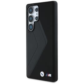 BMW Leather Oversized Stripes MagSafe case for Samsung Galaxy S25 Ultra - black | Techbox