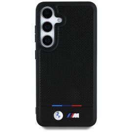 BMW Leather Tricolor Stripe MagSafe Case for Samsung Galaxy S25 - Black | Techbox