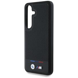 BMW Leather Tricolor Stripe MagSafe Case for Samsung Galaxy S25 - Black | Techbox