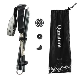 Qunature Nordic Walking Trekking Pole Aluminum 110 - 130 cm 1 pc. - Brown