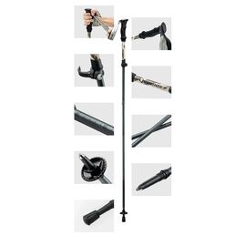 Qunature Nordic Walking Trekking Pole Aluminum 110 - 130 cm 1 pc. - Brown