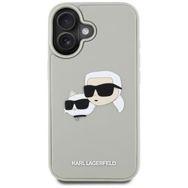 Karl Lagerfeld HC 3D Rubber Double Heads iPhone 16 Case - Beige | Techbox