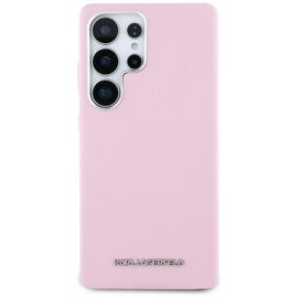 Karl Lagerfeld Saffiano Full Wrapped Elongated Metal Logo MagSafe Case for Samsung Galaxy S25 Ultra - Pink | Techbox