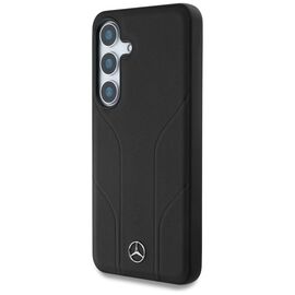 Mercedes Leather Debossed Lines MagSafe case for Samsung Galaxy S25 - black | Techbox