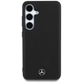 Mercedes Leather Debossed Lines MagSafe case for Samsung Galaxy S25 - black | Techbox