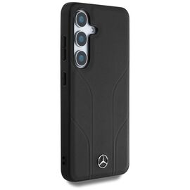 Mercedes Leather Debossed Lines MagSafe case for Samsung Galaxy S25 - black | Techbox