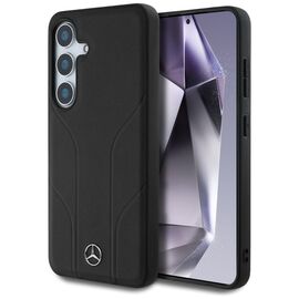 Mercedes Leather Debossed Lines MagSafe case for Samsung Galaxy S25+ - black - Samsung Cases - Cases - Techbox