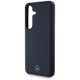 Mercedes Leather Debossed Lines MagSafe Case for Samsung Galaxy S25 - Blue | Techbox