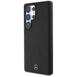 Mercedes Leather Debossed Lines MagSafe case for Samsung Galaxy S25 Ultra - black | Techbox