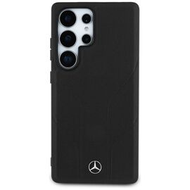 Mercedes Leather Debossed Lines MagSafe case for Samsung Galaxy S25 Ultra - black | Techbox