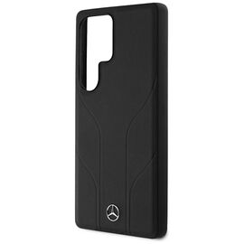 Mercedes Leather Debossed Lines MagSafe case for Samsung Galaxy S25 Ultra - black | Techbox