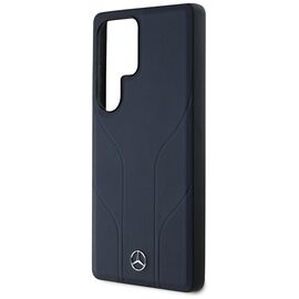 Mercedes Leather Debossed Lines MagSafe Case for Samsung Galaxy S25 Ultra - Blue - Samsung Cases - Cases - Techbox
