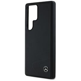 Mercedes Leather Horizontal Debossed Curves MagSafe Case for Samsung Galaxy S25 Ultra - Black - Samsung Cases - Cases - Techbox