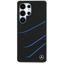 Mercedes Silicone Contrasted Curves MagSafe Case for Samsung Galaxy S25 Ultra - Black | Techbox