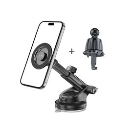 Tech-Protect N58 Magnetic MagSafe Car Holder for Cockpit, Windshield or Air Vent Mount - Black