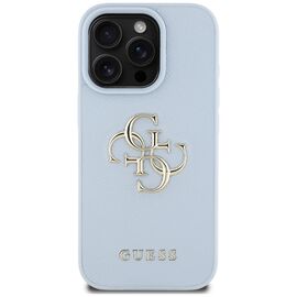 Guess Grained Big 4G Logo Small Classic Logo case for iPhone 16 Pro Max - blue - Apple Cases - Cases - Techbox