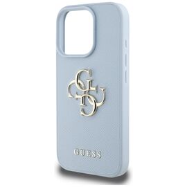 Guess Grained Big 4G Logo Small Classic Logo case for iPhone 16 Pro Max - blue - Apple Cases - Cases - Techbox