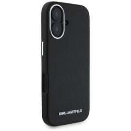 Karl Lagerfeld Saffiano Full Wrapped Elongated Metal Logo MagSafe Case for iPhone 16 - Black - Apple Cases - Cases - Techbox