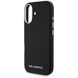 Karl Lagerfeld Saffiano Full Wrapped Elongated Metal Logo MagSafe Case for iPhone 16 - Black - Apple Cases - Cases - Techbox