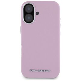 Karl Lagerfeld Saffiano Full Wrapped Elongated Metal Logo MagSafe iPhone 16 Case - Pink - Apple Cases - Cases - Techbox