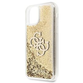 Guess 4G Big Liquid Glitter case for iPhone 11 6.1" / Xr - gold | Techbox