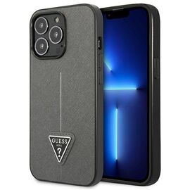 Guess Saffiano Triangle Logo case for iPhone 13 Pro / 13 6.1" - silver - Uncategorized Cases (2) - Cases - Techbox