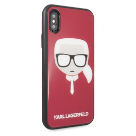 Karl Lagerfeld Iconic Glitter Karl`s Head iPhone X / Xs Case - Red | Techbox