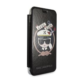 Karl Lagerfeld Signature Glitter iPhone X/Xs Case - Black | Techbox