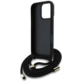 Guess 4G Big Logo Cord Stap Crossbody Case for iPhone 16 Pro Max black - Apple Cases - Cases - Techbox