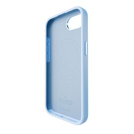 Puro Liquid Silicon Cover "ICON MAG PRO" with Magsafe, metal buttons and camera ring for iPhone 16E, blue - Apple Cases - Cases - Techbox